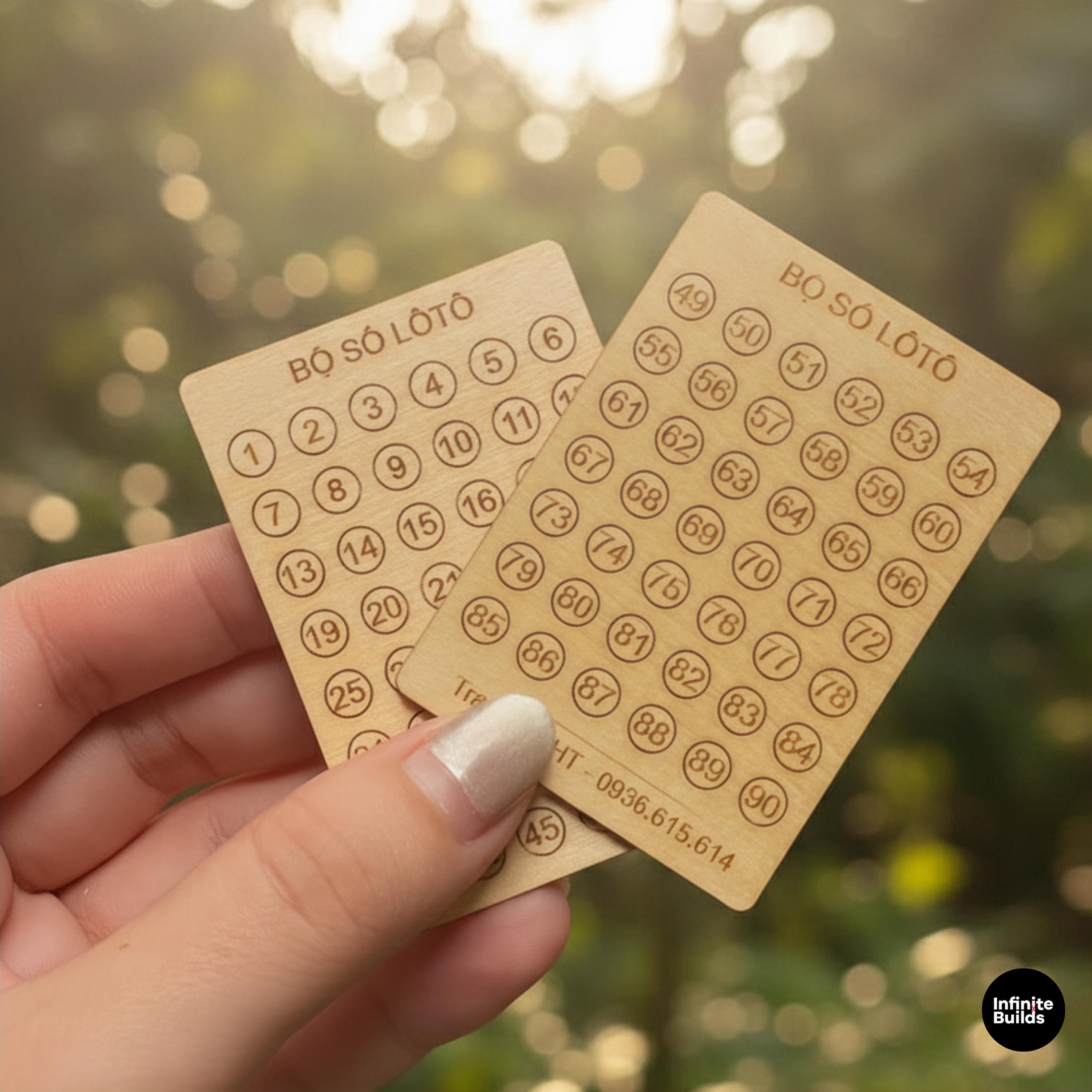 Mini Vietnamese Bingo Game Set | Lô Tô Việt Nam Miniature 1:12 | Dollhouse Game Accessory | Handmade Cultural Collectible from Vietnam