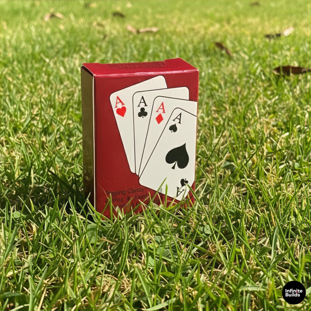 Mini Playing Cards Deck 5x4.5cm | Handmade Vietnamese Miniature | Dollhouse Accessory | Tiny Poker Deck for Diorama or Collectors