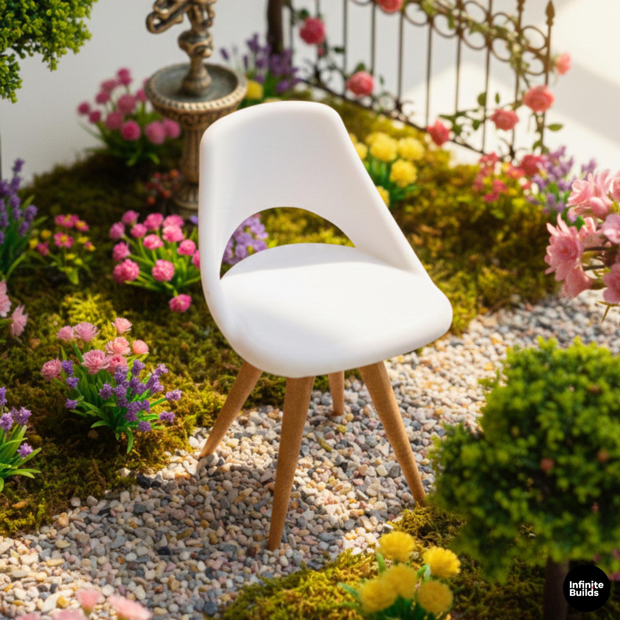 Miniature Dining Chair | 1:12 Scale | 3D Printed Dollhouse Furniture | Modern Chair Decor | Diorama Prop | Gift for Collectors