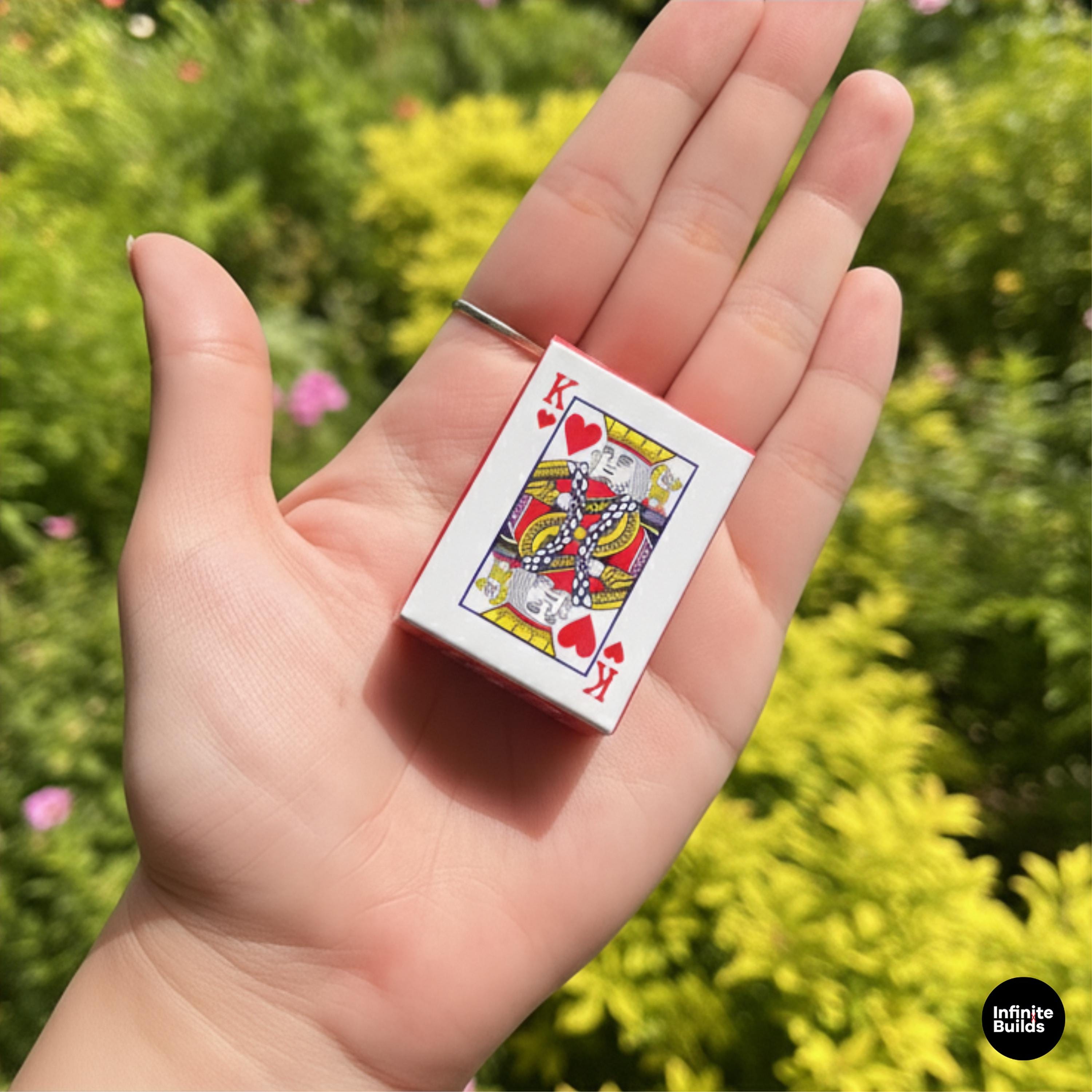 Mini Playing Cards 1:12 | Tiny Deck of Cards for Dollhouse & Diorama | Vietnamese Miniature Collectible | Realistic Mini Poker Cards 4x3.5cm