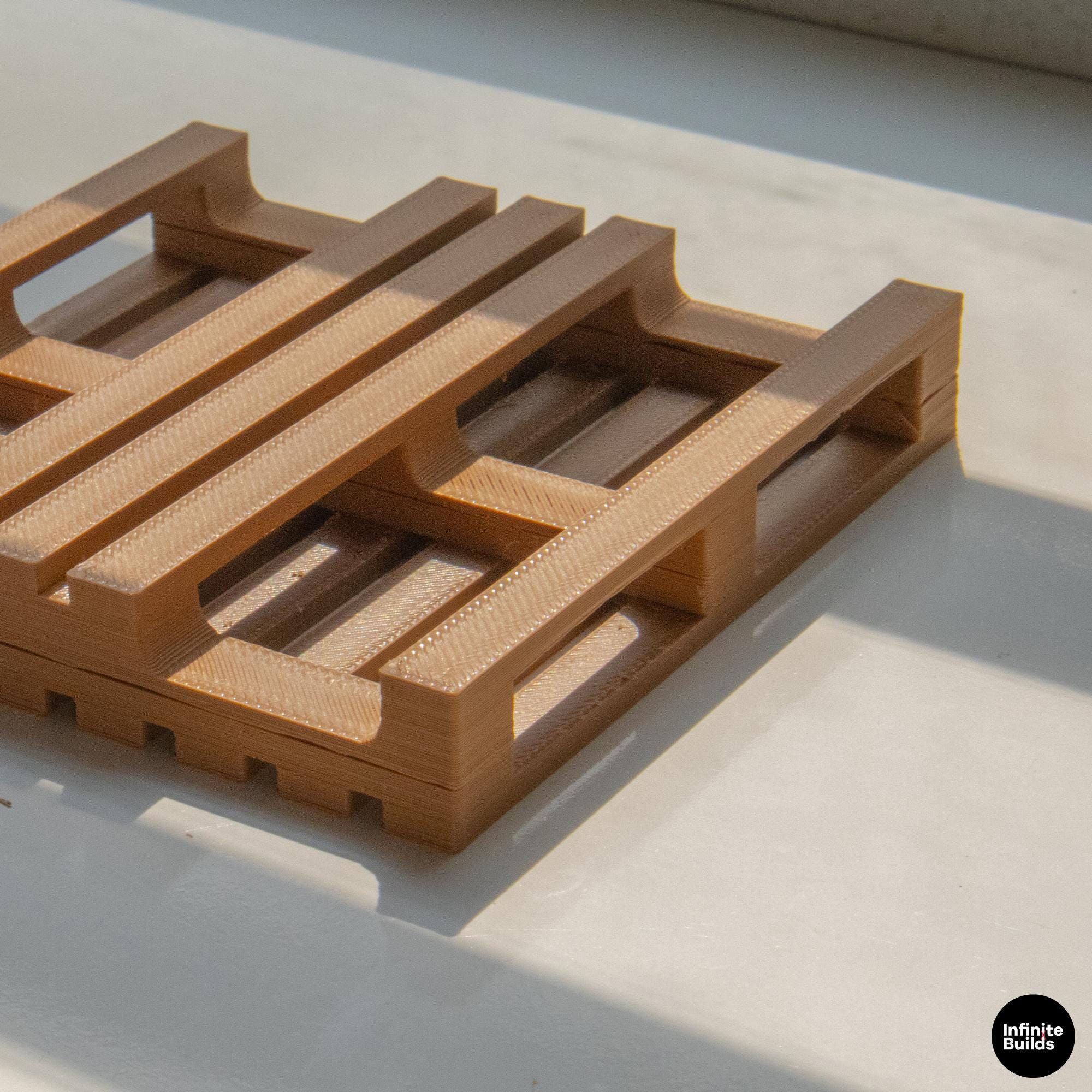 Mini Pallet 1:12 | 3D Printed Miniature | Dollhouse Industrial Decor | Warehouse Props | Gift for Mini Collectors