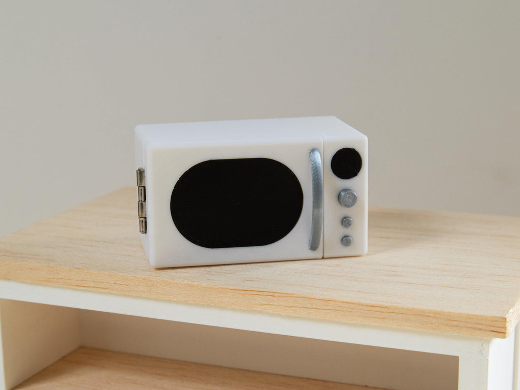 Miniature Retro Microwave | 1:12 Scale | Kitchen Appliance | Miniature Oven | Cute Kawaii Miniature | Roombox | Dollhouse Kitchen Accessory
