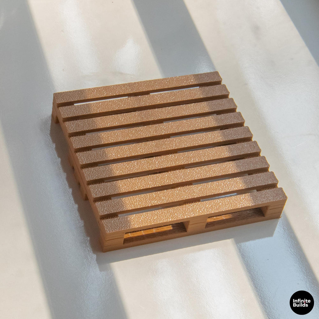 Mini Pallet 1:12 | 3D Printed Miniature | Dollhouse Industrial Decor | Warehouse Props | Gift for Mini Collectors