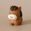 Handmade Wooden Horse Figurine: Mini Kawaii Desk Decor