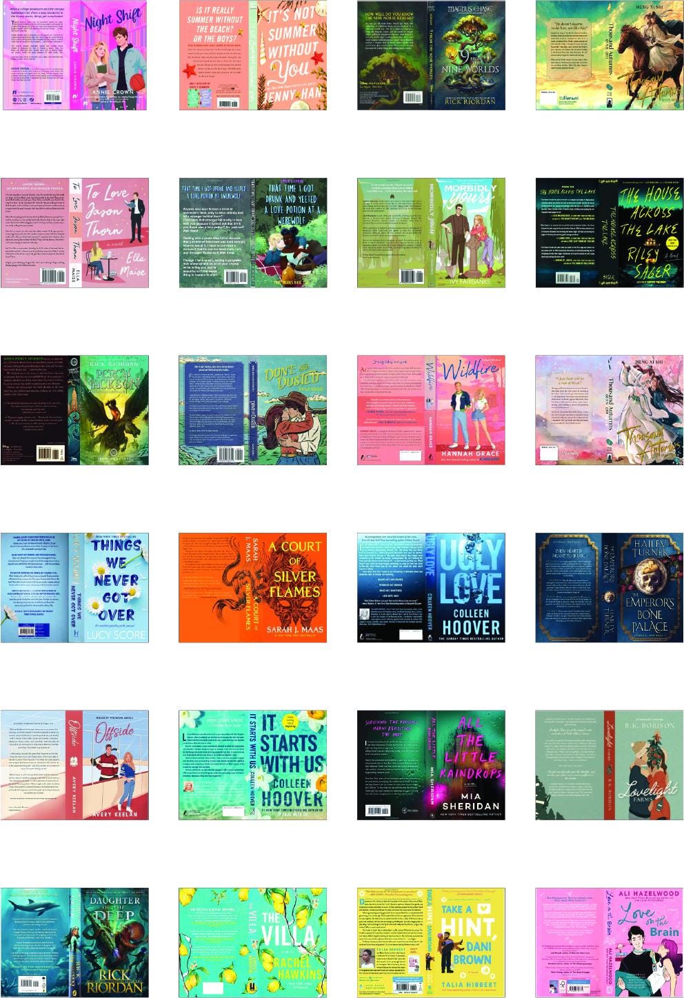 Printable 120 Miniature Book Covers | 1:12 Scale | Multiple Genres | TBR Jar | Dollhouse Library | Anxiety Book Shelf | Digital Download