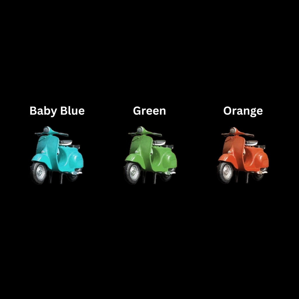 Miniature Vespa Motorbike | 1:64 Scale | Diorama Miniature | Italian Motorbike | 3D Resin Print | Hand painted | Scale Model