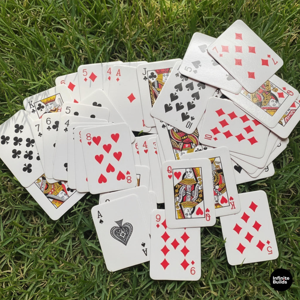 Mini Playing Cards 1:12 | Tiny Deck of Cards for Dollhouse & Diorama | Vietnamese Miniature Collectible | Realistic Mini Poker Cards 4x3.5cm