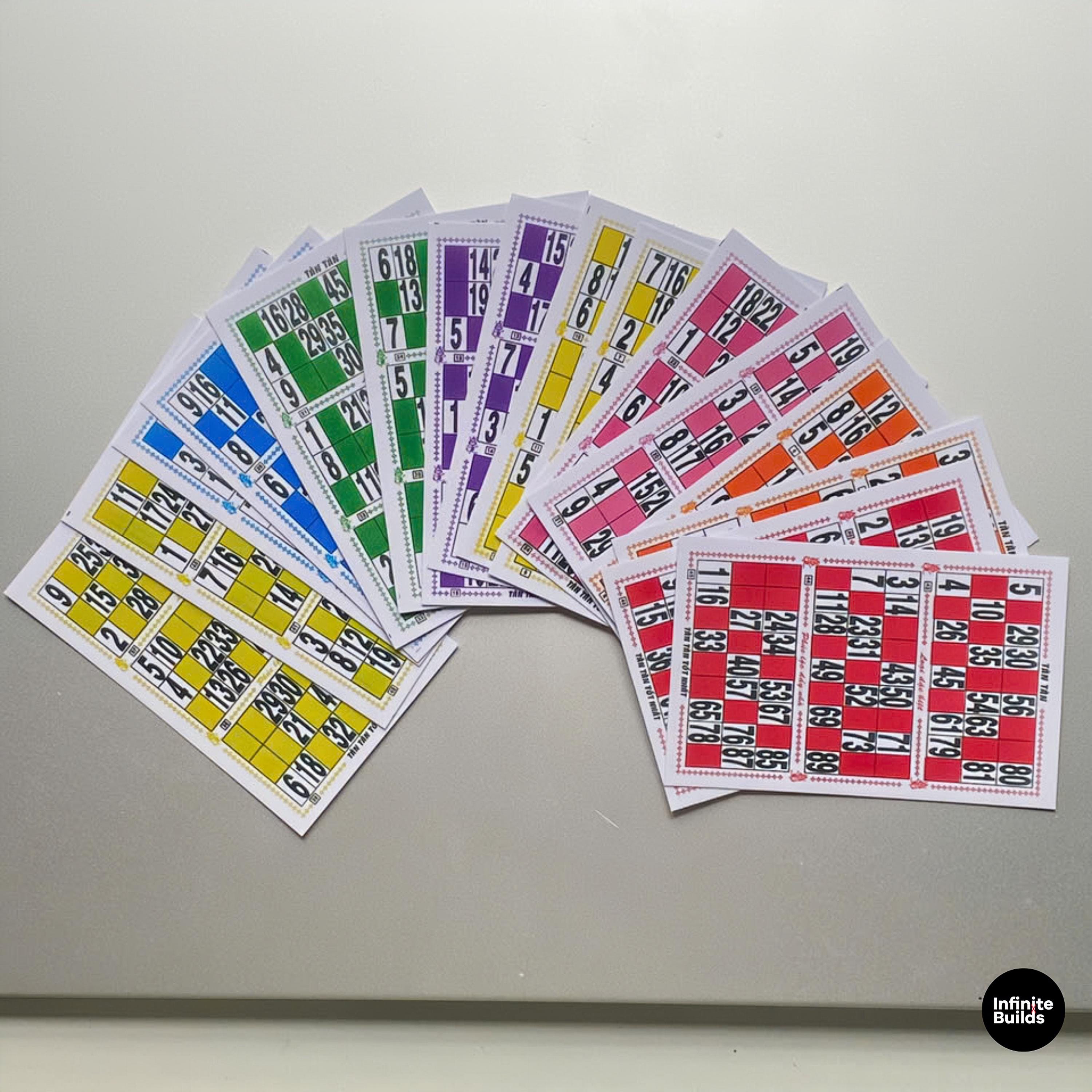 Mini Vietnamese Bingo Game Set | Lô Tô Việt Nam Miniature 1:12 | Dollhouse Game Accessory | Handmade Cultural Collectible from Vietnam