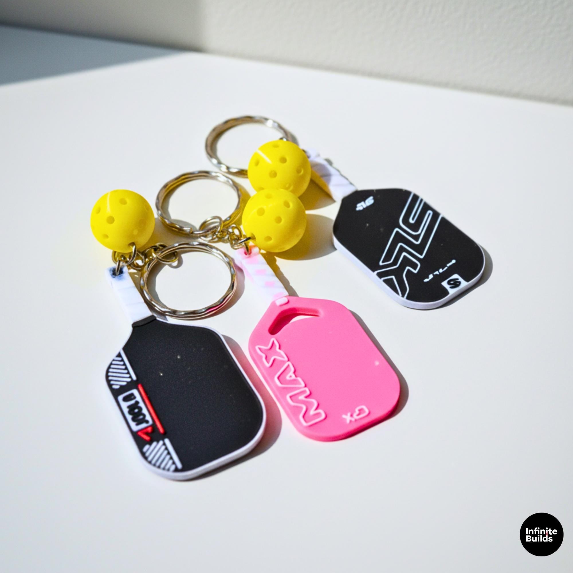 Mini Pickleball Paddle Keychain | 3D Printed Resin | Sports Keychain Accessory | Pickleball Vibe | Gift for Players & Fans