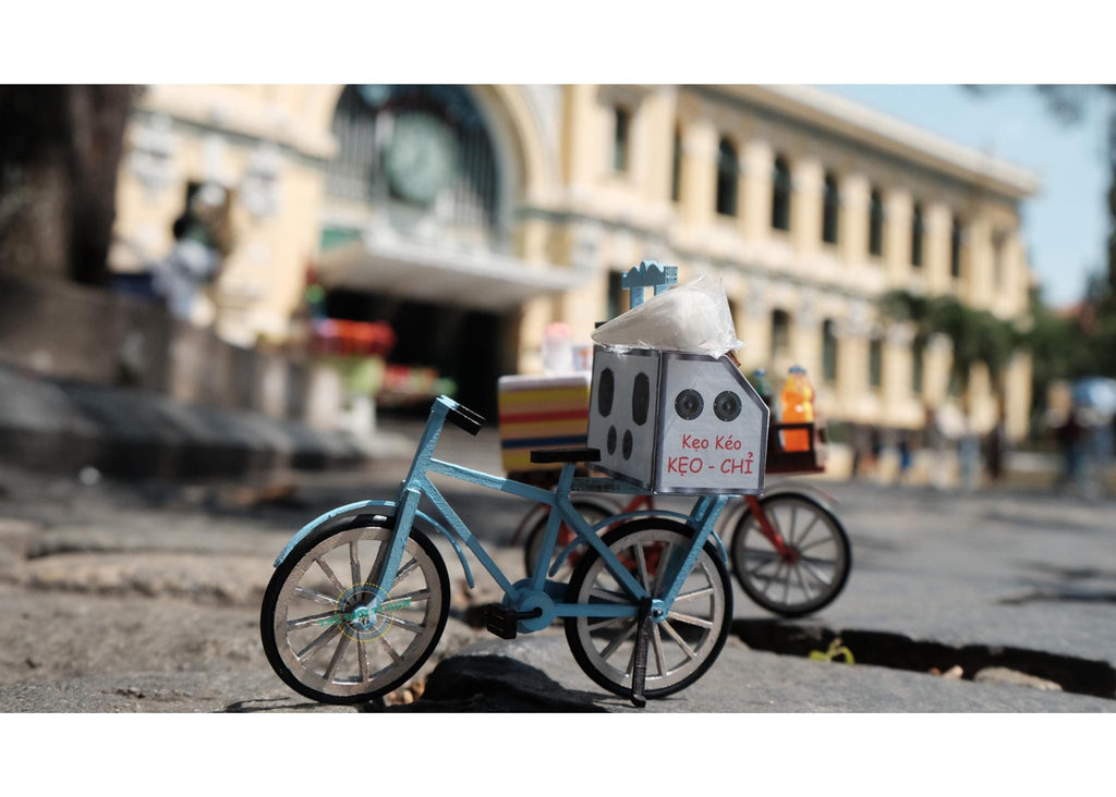 Miniature Vietnamese Taffy Candy Bike DIY Kit - Dollhouse Collectible