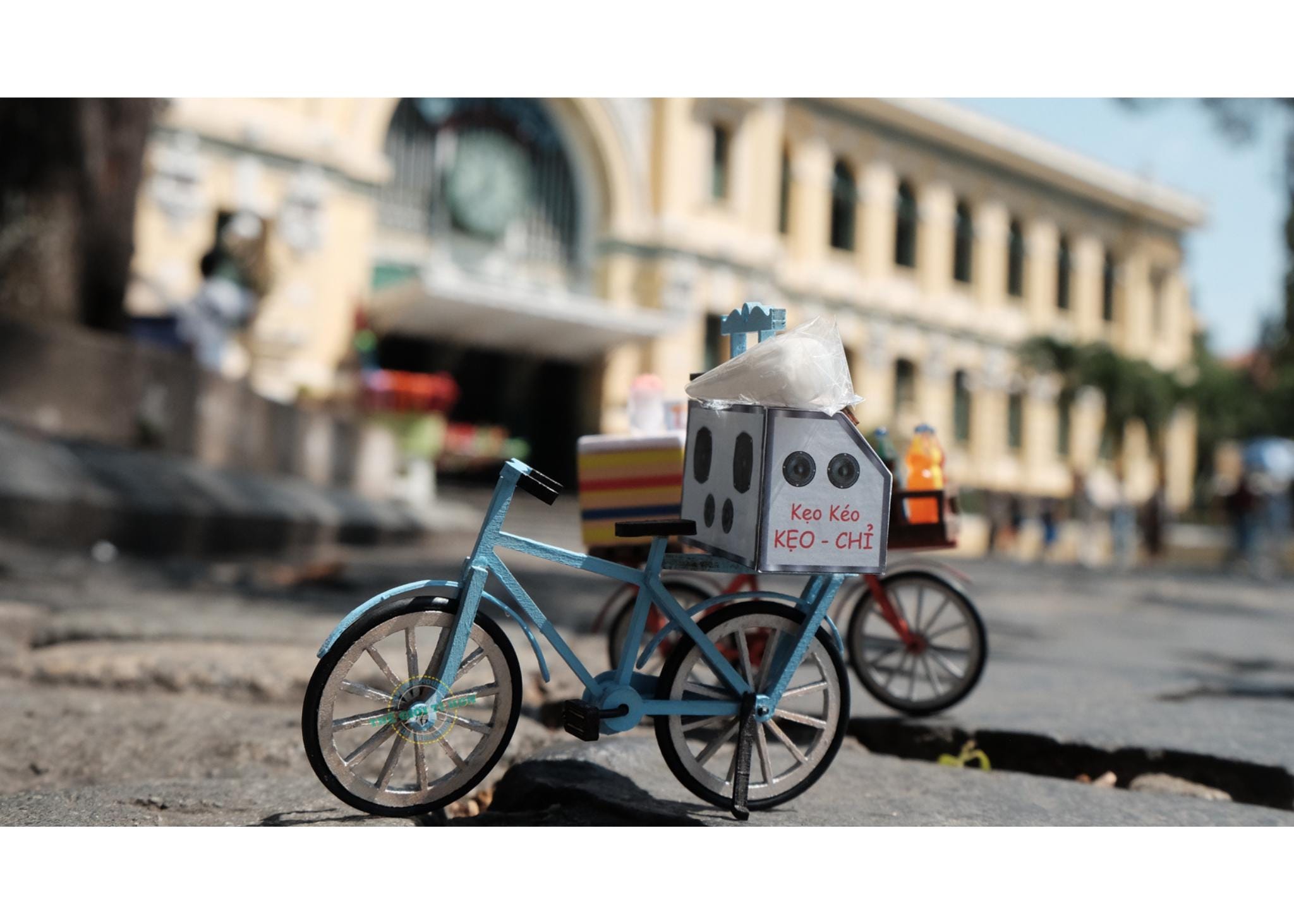 Miniature Vietnamese Taffy Candy Bike DIY Kit - Dollhouse Collectible
