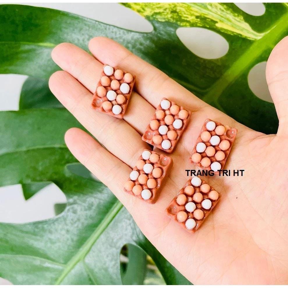 Miniature Egg Cartons: Dollhouse Kitchen Food, Set of 2