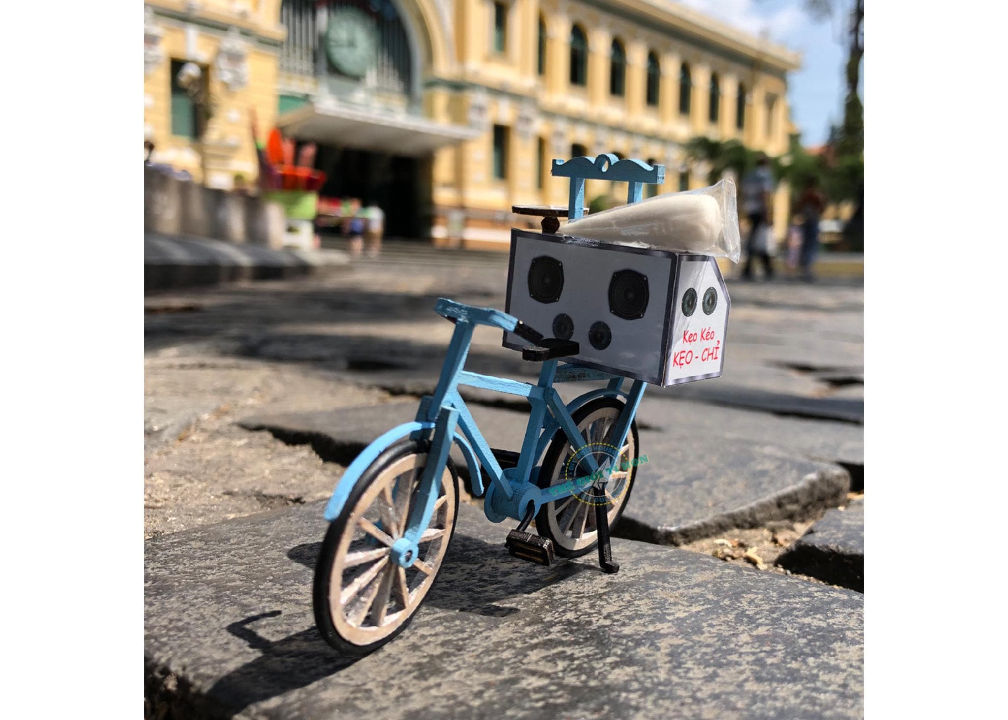 Miniature Vietnamese Taffy Candy Bike DIY Kit - Dollhouse Collectible