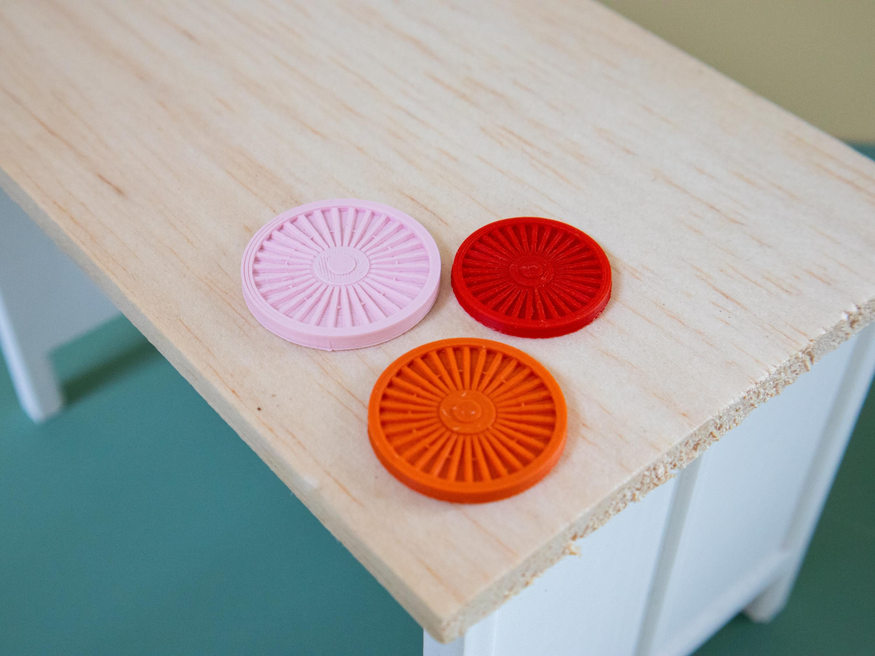 Miniature Tupperware Vintage Bowls | Set of 6 | 1:6 Scale | Dollhouse Kitchenware | Miniature Kitchen Bowls