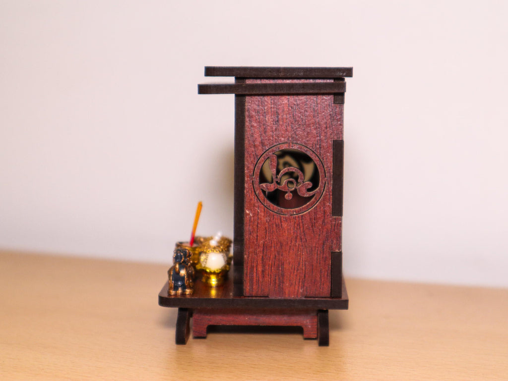 Miniature Vietnamese Altar of Earth and Wealth God: Collectible Lucky Decor