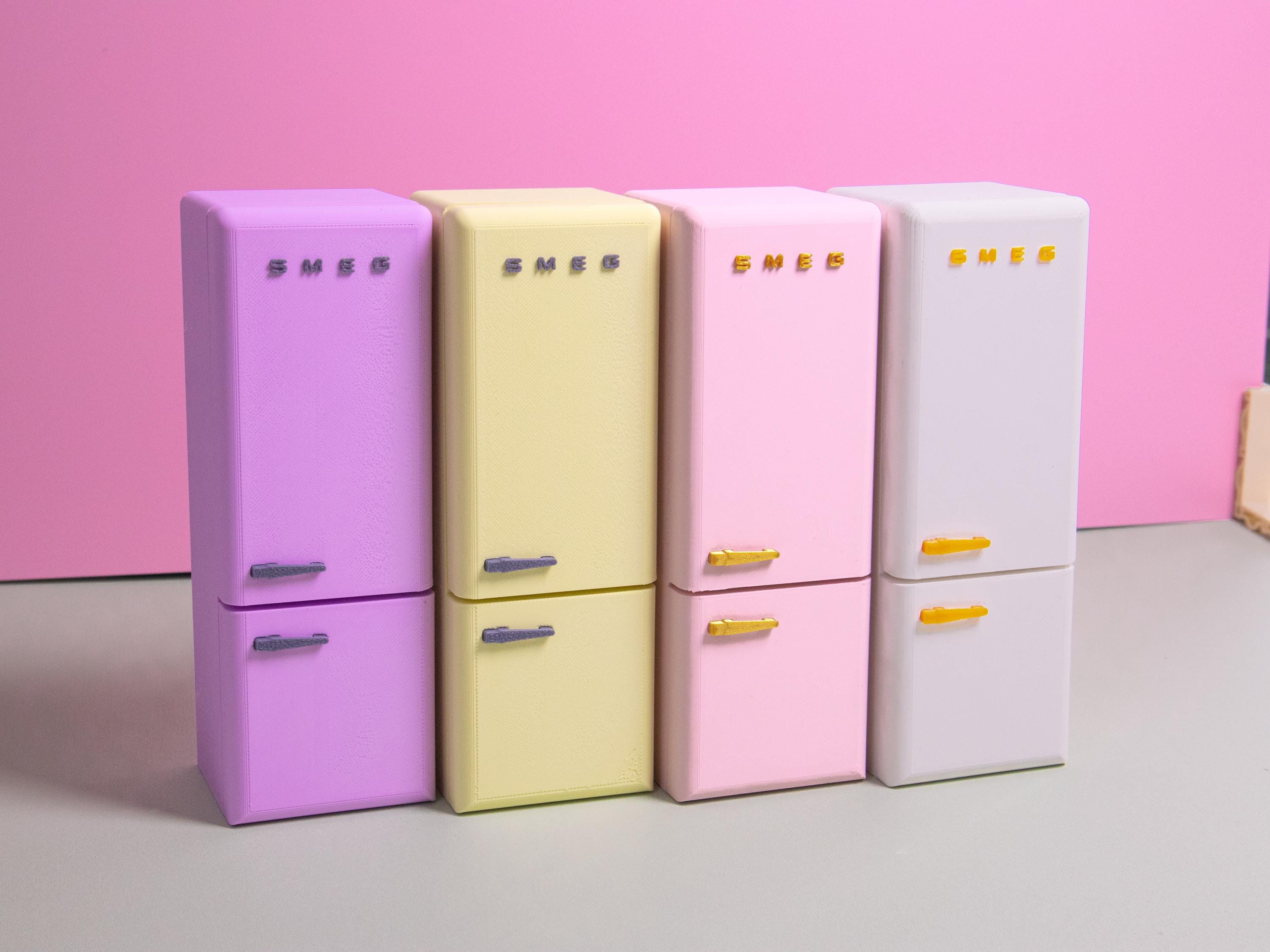 SMEG Fridge | 1:12 Scale | Dollhouse Miniature | Tiny Furniture | Retro Collection | Desk Decor | Gift for Her | Colors Customization