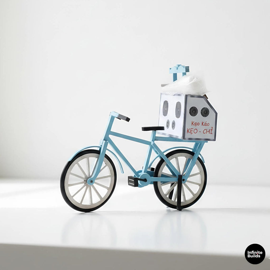 Miniature Vietnamese Taffy Candy Bike DIY Kit - Dollhouse Collectible