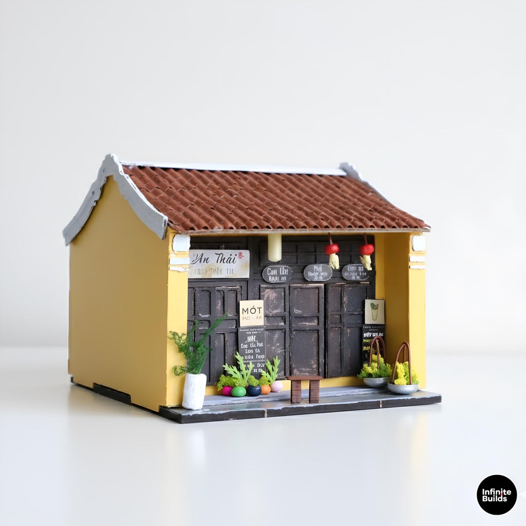 Hoi An Tea Shop DIY Dollhouse Kit: Vietnamese Miniature House