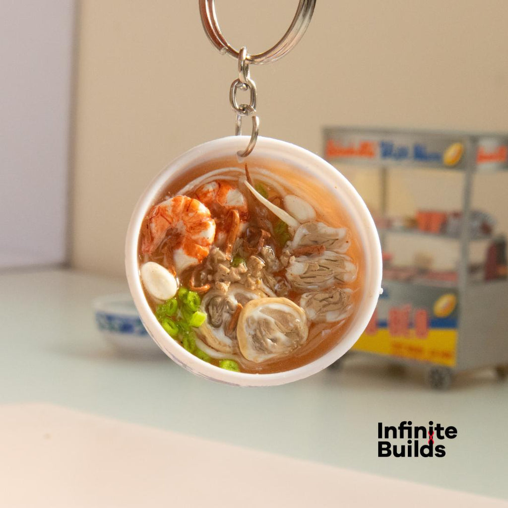 Nam Vang Noodle Soup Keychain: Miniature Vietnamese Food Charm