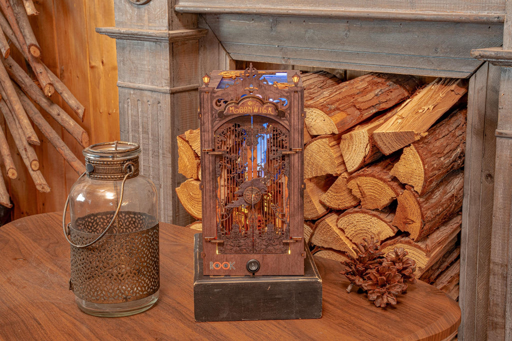 Moonwick City Book Nook DIY Kit: Handmade Fantasy Diorama with LED Lights