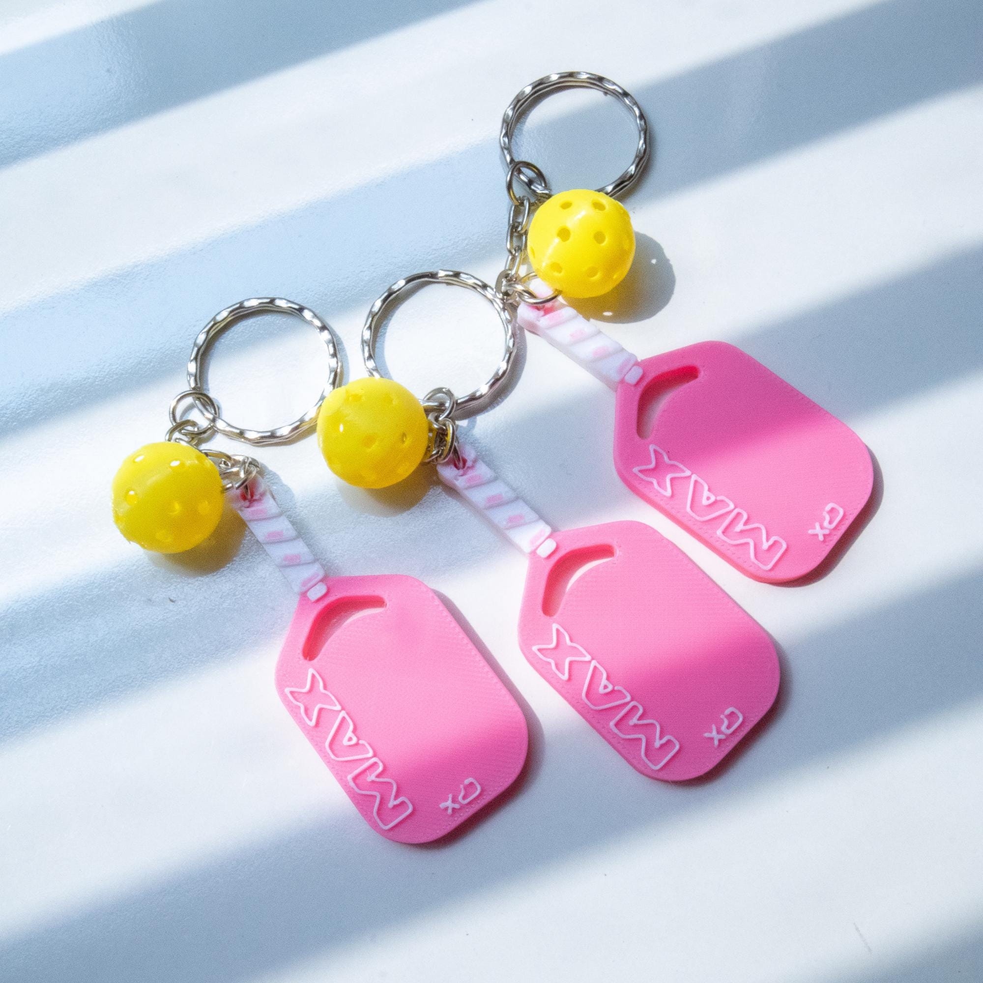 Mini Pickleball Paddle Keychain | 3D Printed Resin | Sports Keychain Accessory | Pickleball Vibe | Gift for Players & Fans