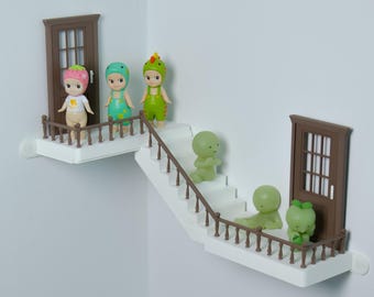 Sonny Angel & Smiski Floating Stair Shelf