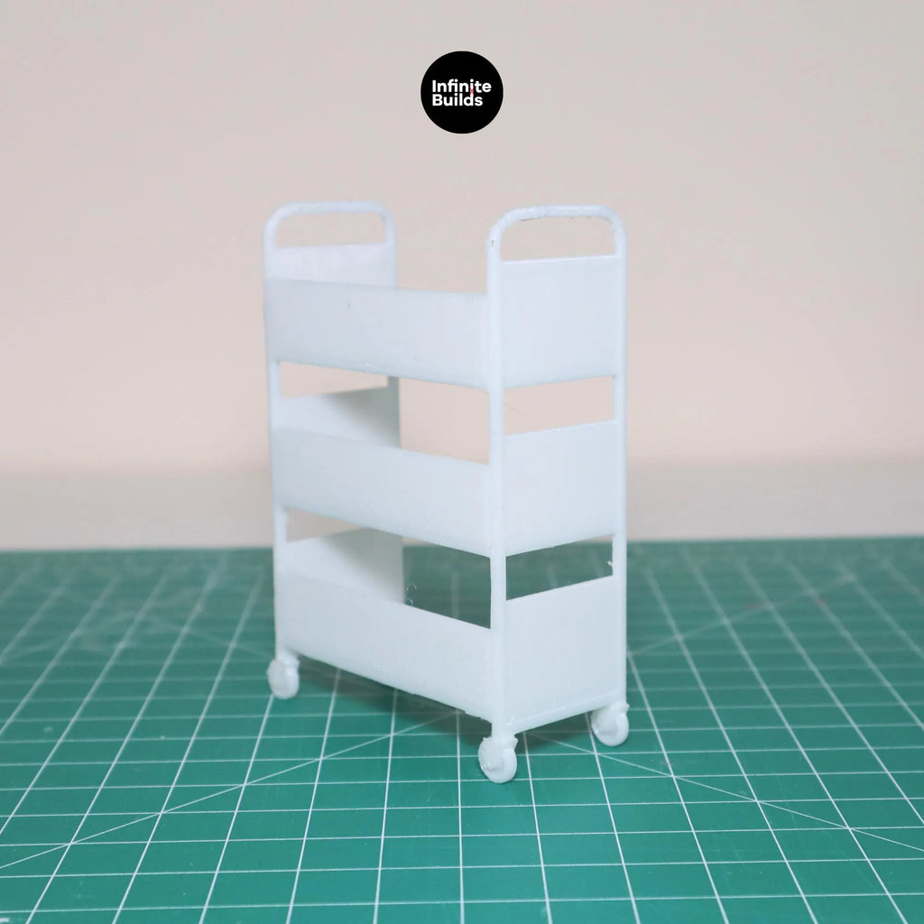 Miniature Library Cart 1:12 Scale | Set of 2