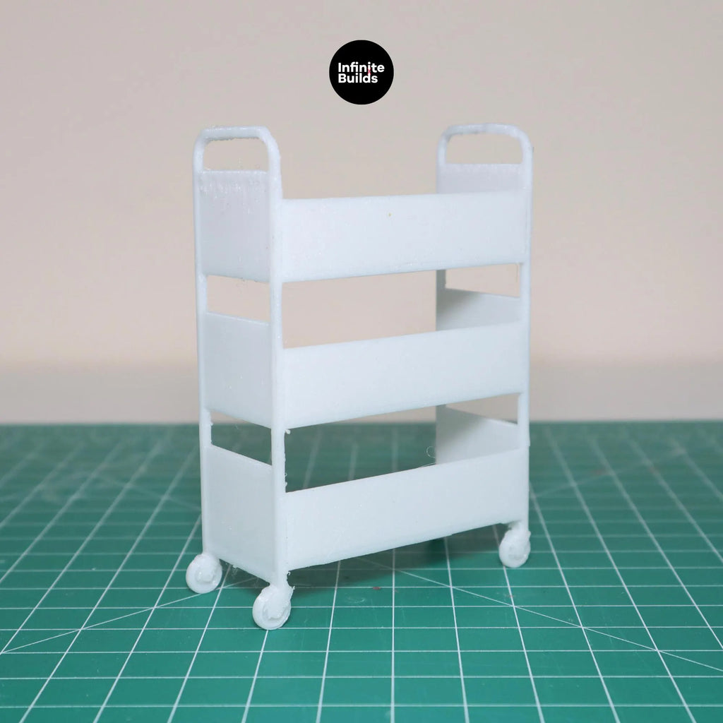 Miniature Library Cart 1:12 Scale | Set of 2