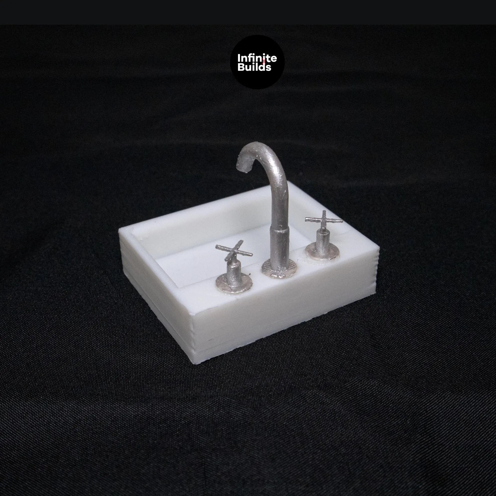 Miniature 1:12 Small Simple Sink with Faucet