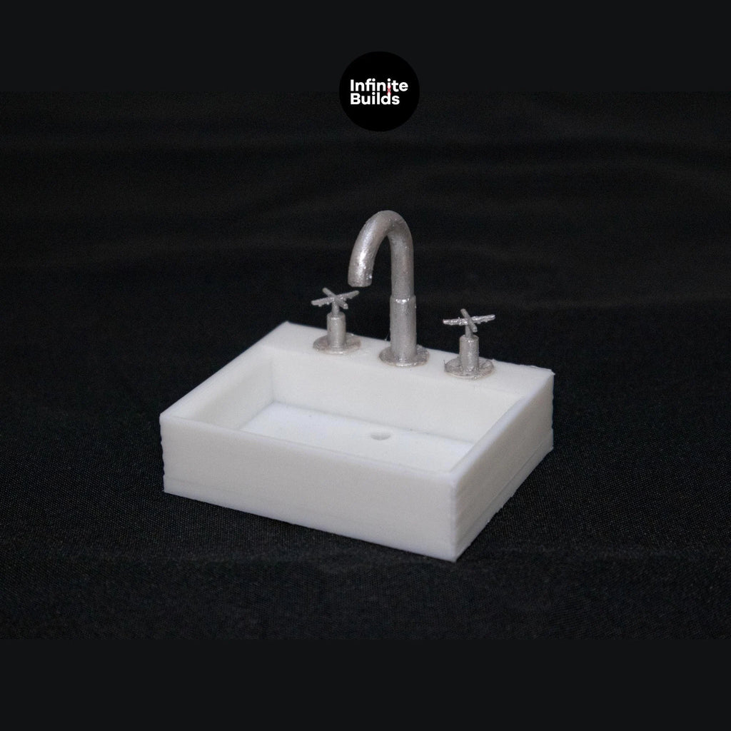 Miniature 1:12 Small Simple Sink with Faucet