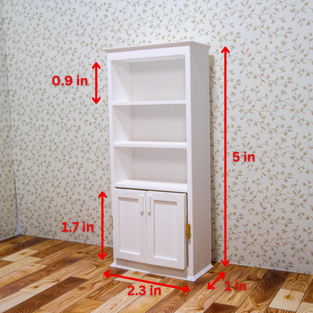 Miniature Classic Tall Bookshelf Set 1:12