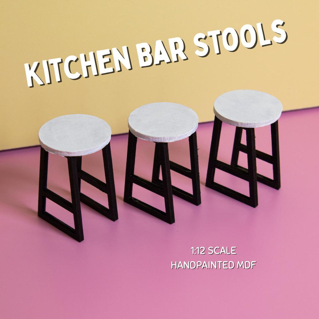 Miniature Kitchen Bar Stools | Set of 3