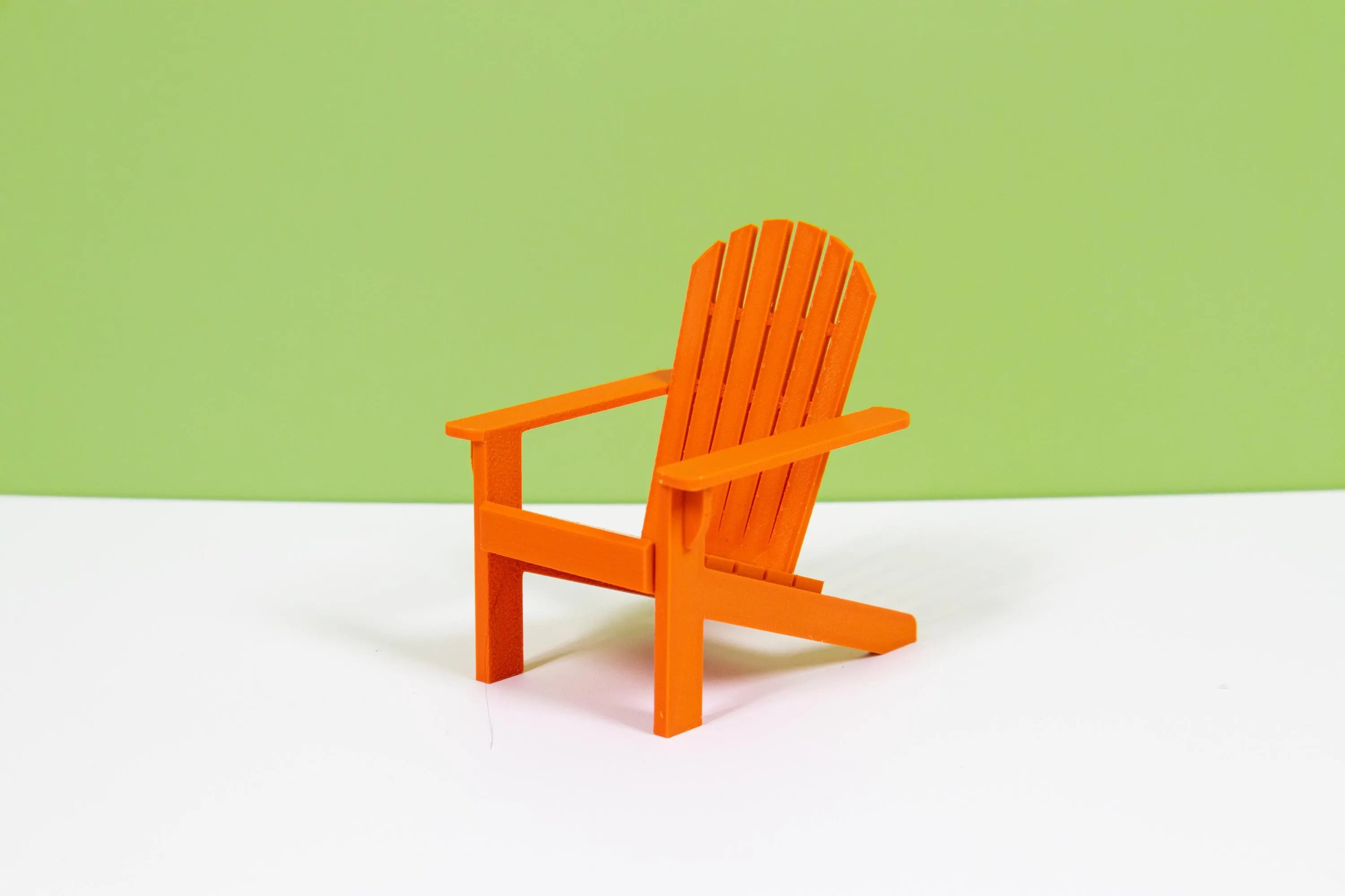 Adirondack Outdoor Chair and Table | Miniature | Dollhouse | 1:12 Scale | Pastel Pop Colors | Desktop Decor