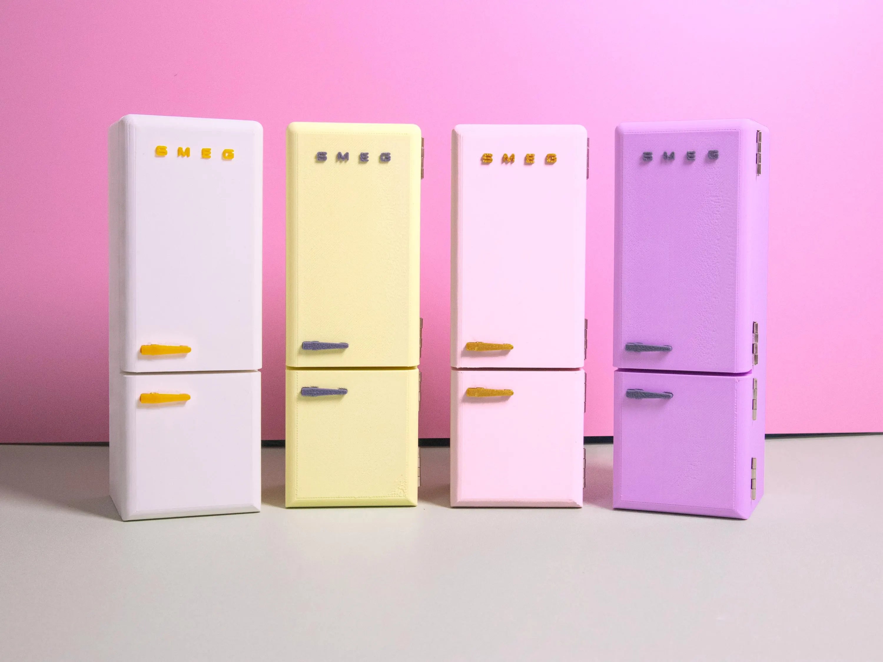 SMEG Fridge | 1:12 Scale | Dollhouse Miniature | Tiny Furniture | Retro Collection | Desk Decor | Gift for Her | Colors Customization