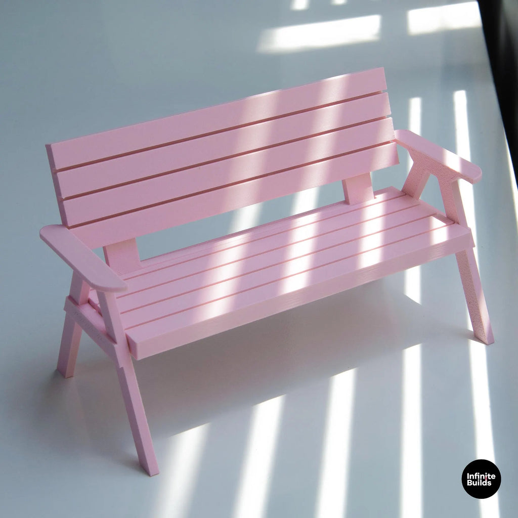 Miniature Bench for Dollhouse 1:12