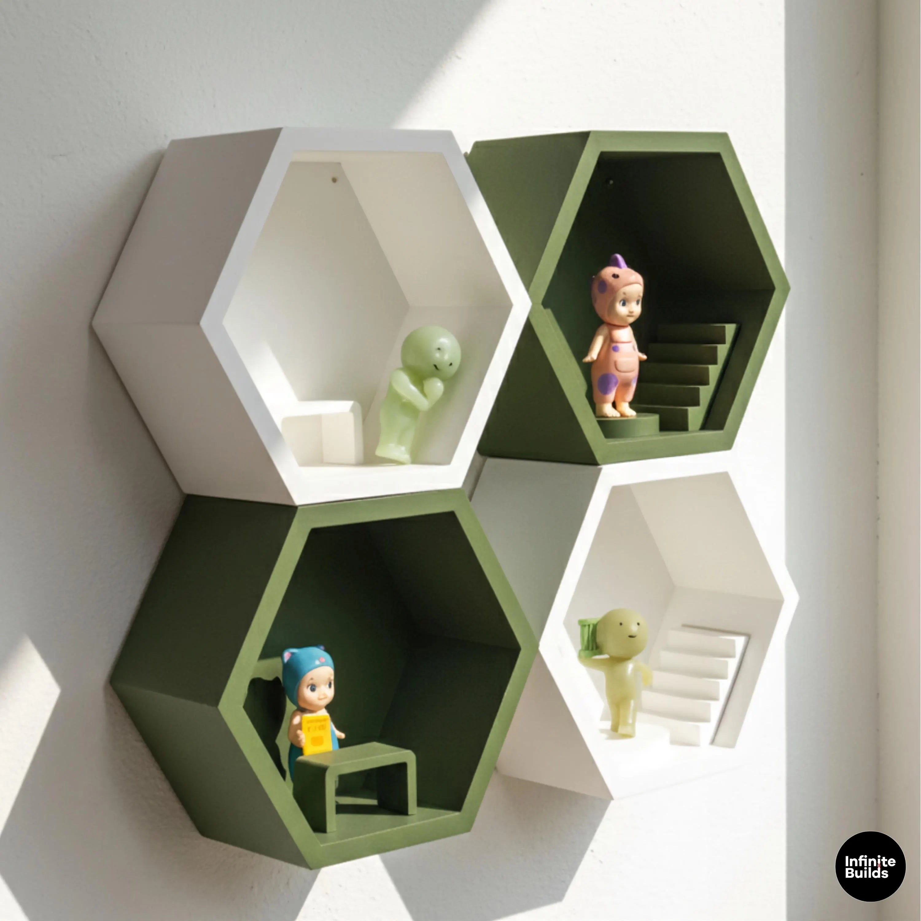 Hexagon Wall Shelf for Smiski & Sonny Angel