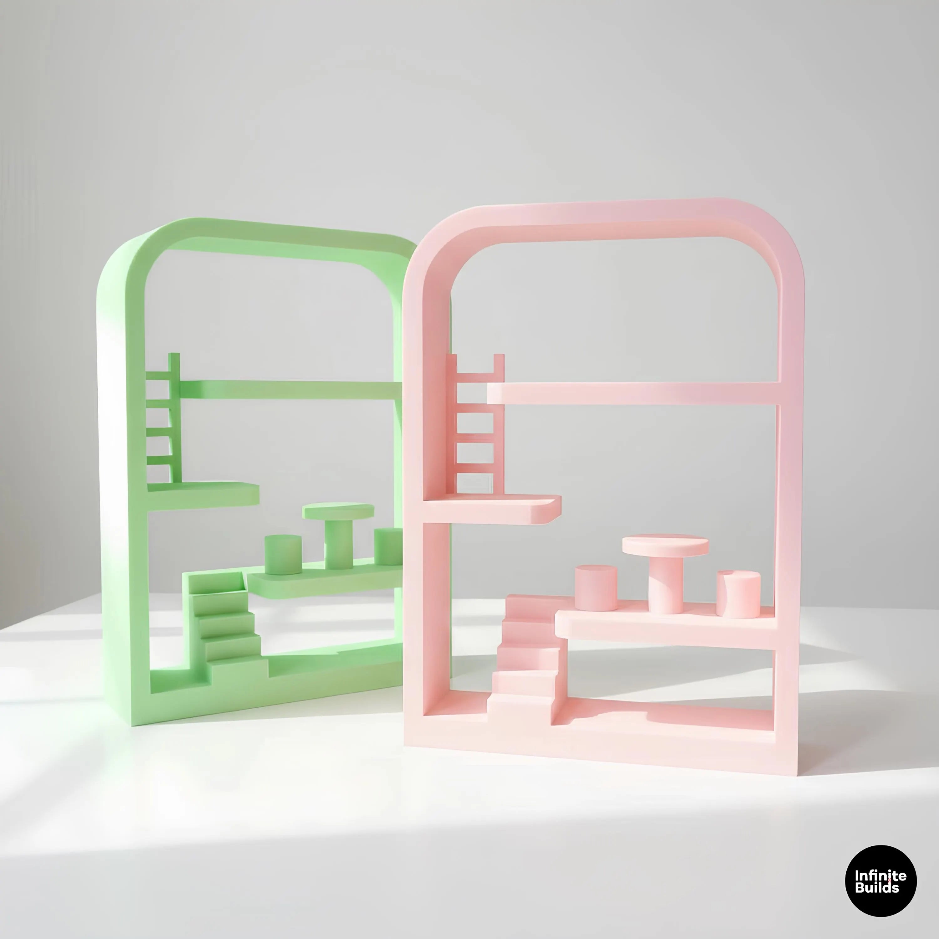3D Printed PLA Mini Art Toy Display Shelf: Smiski, Sonny Angel