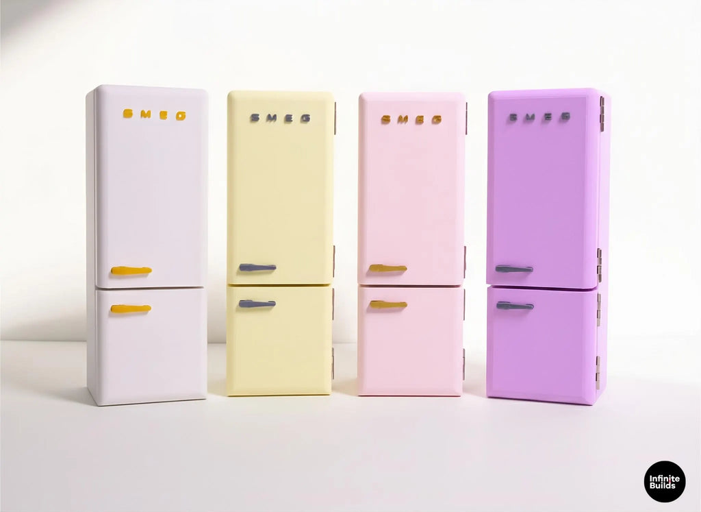 SMEG Fridge | 1:12 Scale | Dollhouse Miniature | Tiny Furniture | Retro Collection | Desk Decor | Gift for Her | Colors Customization