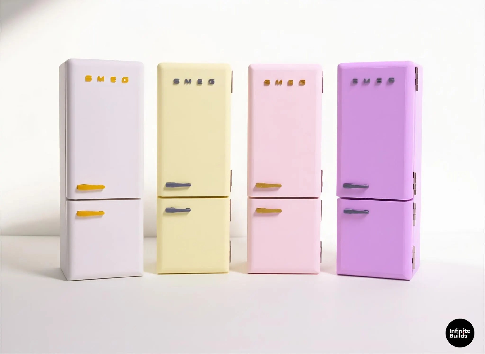 SMEG Fridge | 1:12 Scale | Dollhouse Miniature | Tiny Furniture | Retro Collection | Desk Decor | Gift for Her | Colors Customization