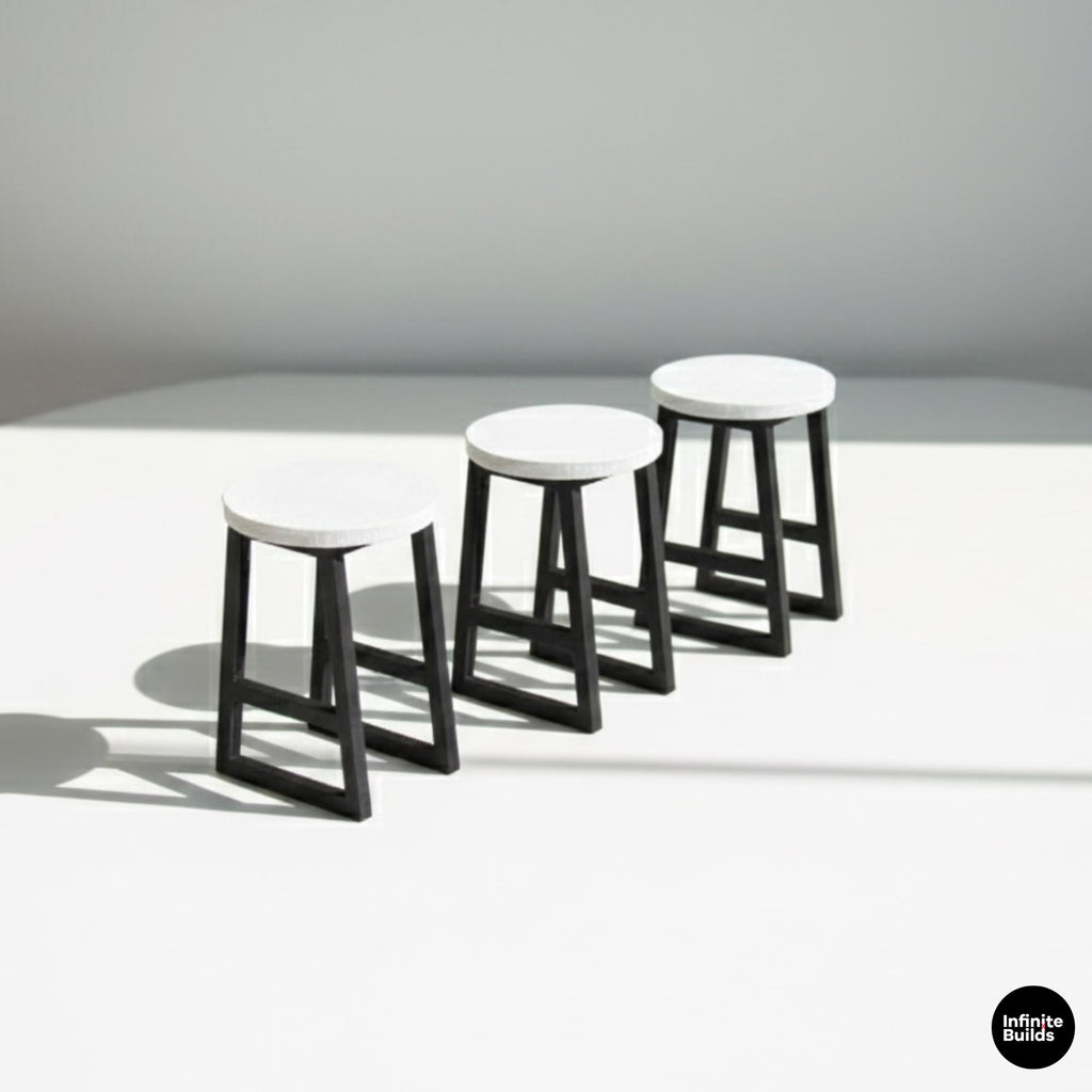 Miniature Kitchen Bar Stools | Set of 3