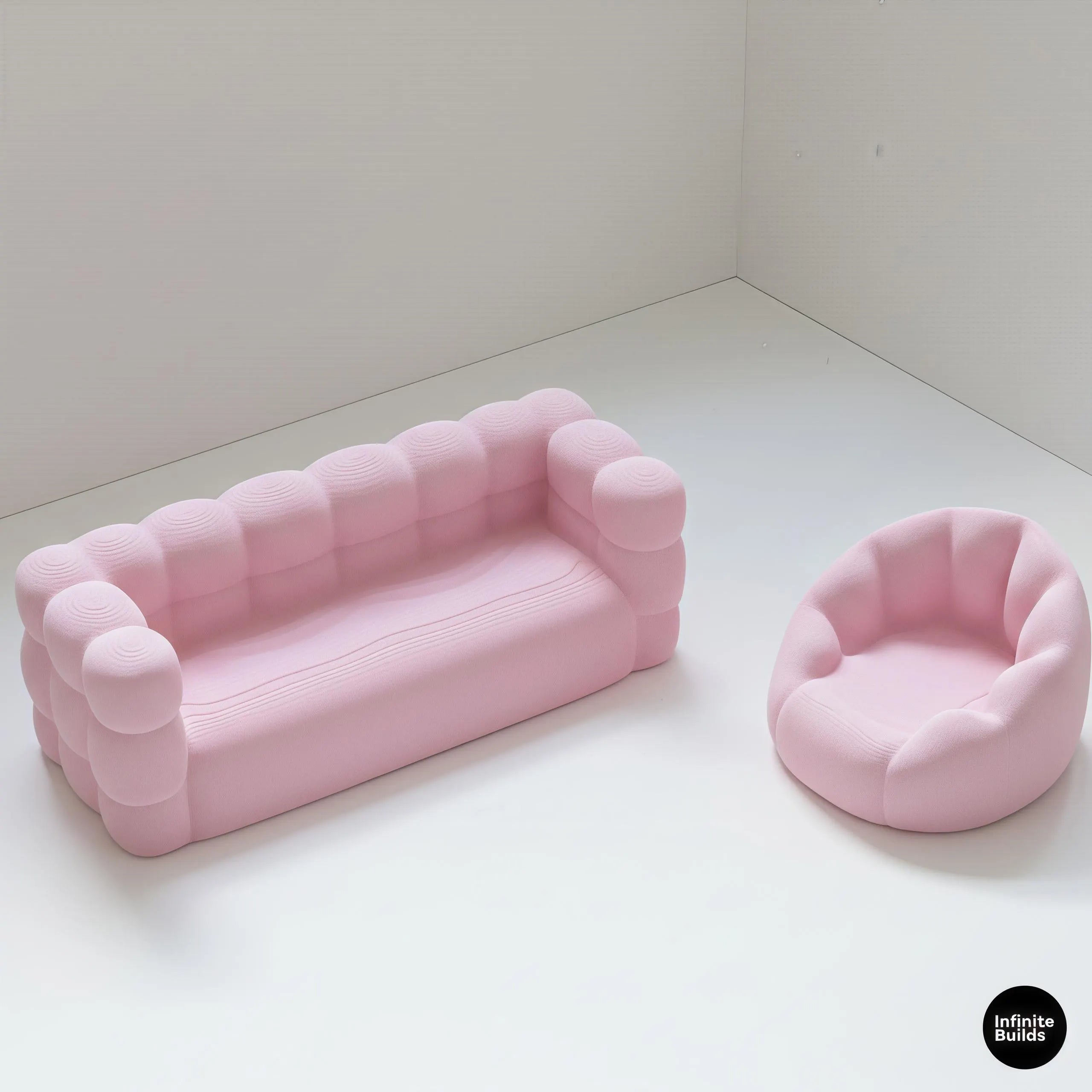 Mini Smiski Furniture Sofa & Bean Bag Set | Smiski Sofa Set Single & Long Couch | Desk Display Size | 3D Printed Decor | Cozy Minimal Style | Gift for Figure Collectors