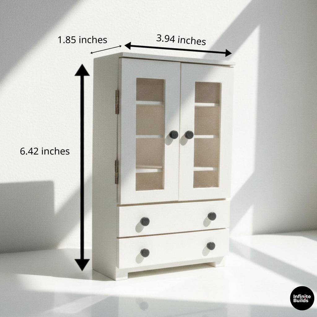 Miniature Double Door Cupboard 1:12