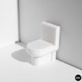 Miniature Modern Dollhouse Toilet 1:12 Scale | Set of 2
