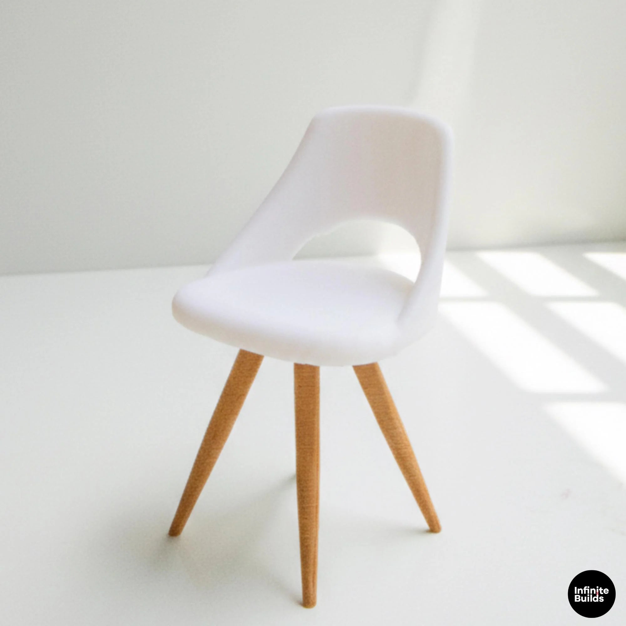 Miniature Dining Chair | 1:12 Scale | 3D Printed Dollhouse Furniture | Modern Chair Decor | Diorama Prop | Gift for Collectors