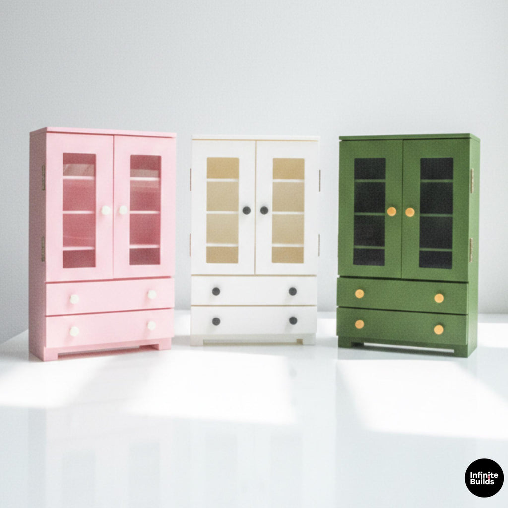 Miniature Double Door Cupboard 1:12