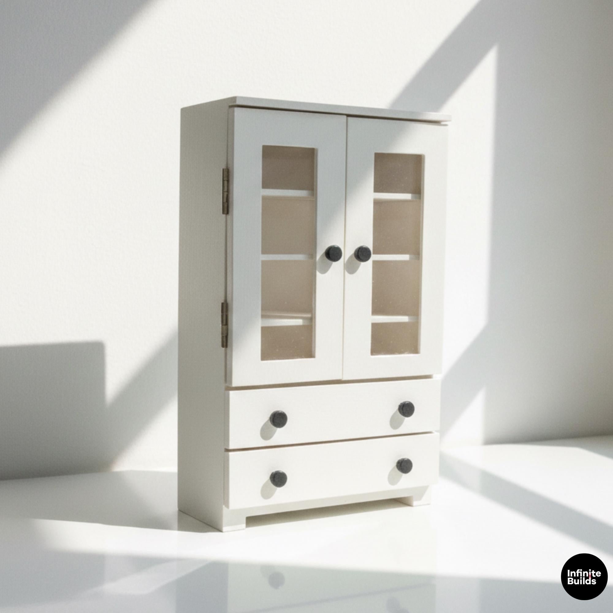 Miniature Double Door Cupboard 1:12