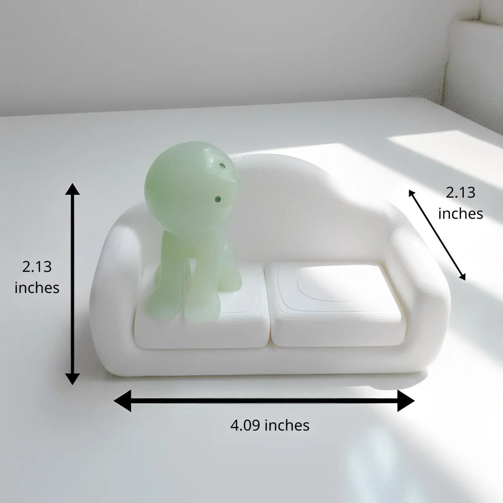 Smiski Furniture Set | Mini Living Room Decor | 1:12 Scale 3D Printed Smiski Sofa Table Lamp | Desk & Shelf Display Gift