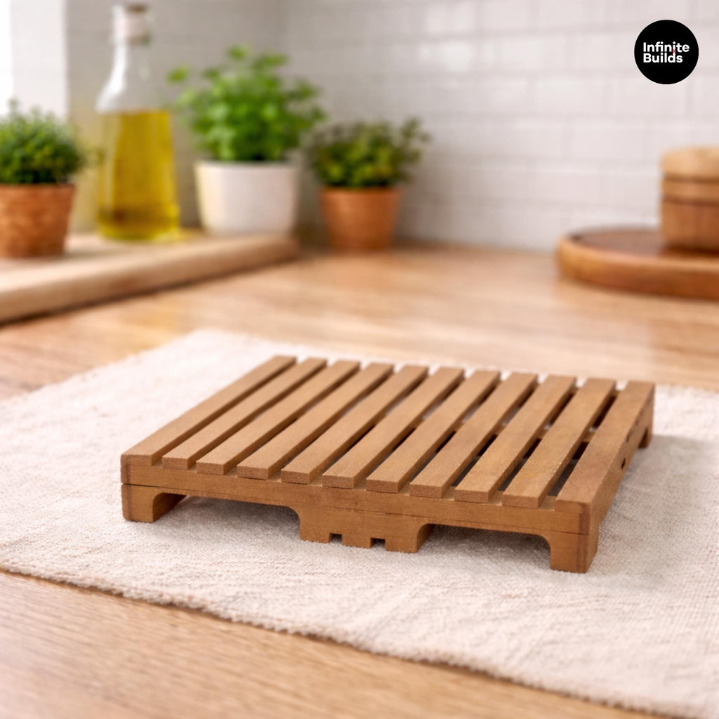 Mini Pallet 1:12 | 3D Printed Miniature | Dollhouse Industrial Decor | Warehouse Props | Gift for Mini Collectors