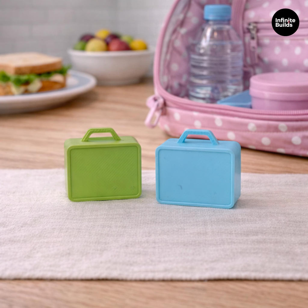 Miniature Retro Lunchbox 1:12 | Set of 2