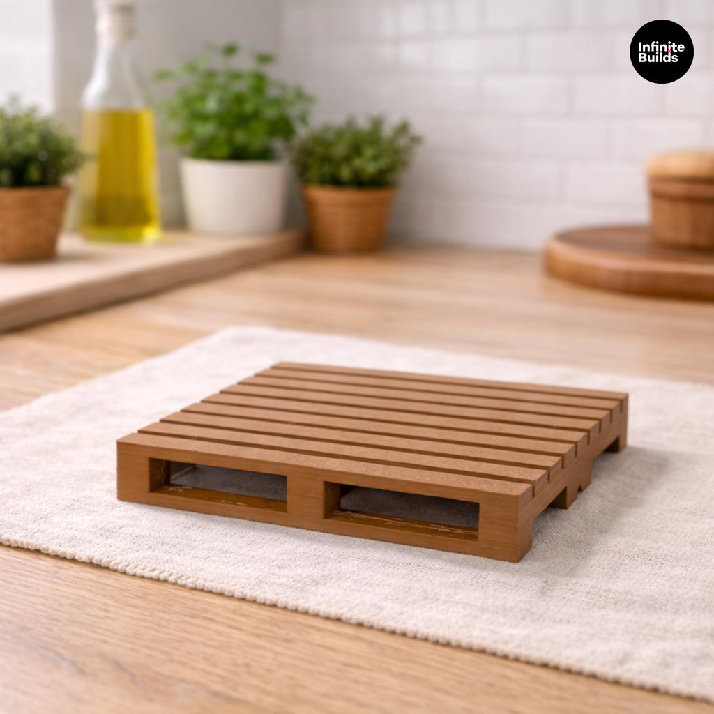 Mini Pallet 1:12 | 3D Printed Miniature | Dollhouse Industrial Decor | Warehouse Props | Gift for Mini Collectors